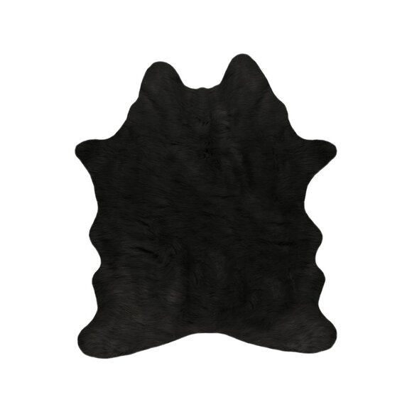 Luxe Home Decor Classic Faux Hide Rug | 1-Piece | Black | 4.25'x'5 - Picture 1 of 3